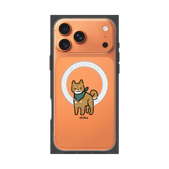 プレミアムスクエアケース with MagSafe［ オリジナル - CASEPLAYイヌ - shiba ］