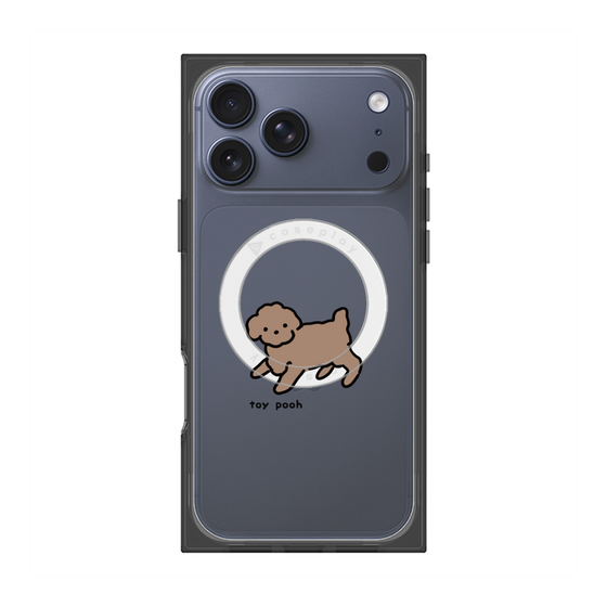 プレミアムスクエアケース with MagSafe［ オリジナル - CASEPLAYイヌ - toy pooh ］