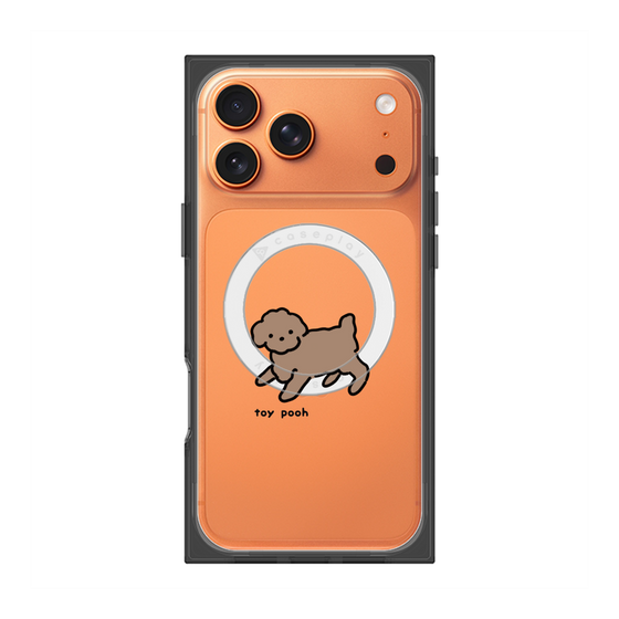 プレミアムスクエアケース with MagSafe［ オリジナル - CASEPLAYイヌ - toy pooh ］