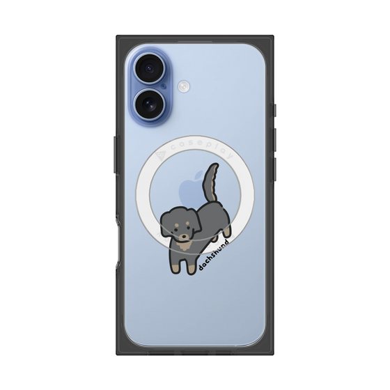 プレミアムスクエアケース with MagSafe［ オリジナル - CASEPLAYイヌ - dachsund ］