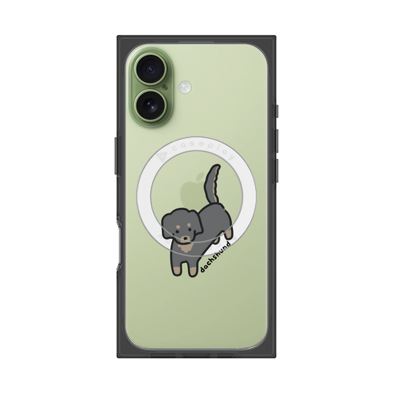 プレミアムスクエアケース with MagSafe［ オリジナル - CASEPLAYイヌ - dachsund ］