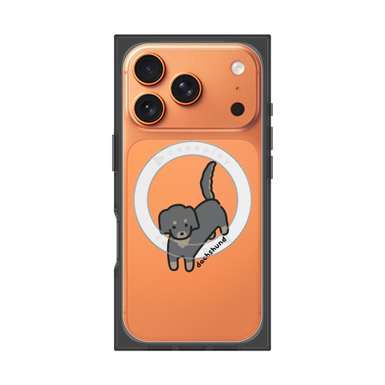 プレミアムスクエアケース with MagSafe［ オリジナル - CASEPLAYイヌ - dachsund ］