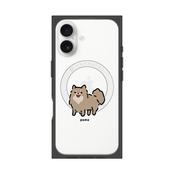 プレミアムスクエアケース with MagSafe［ オリジナル - CASEPLAYイヌ - pome ］