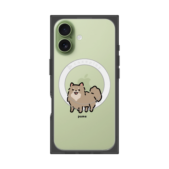 プレミアムスクエアケース with MagSafe［ オリジナル - CASEPLAYイヌ - pome ］
