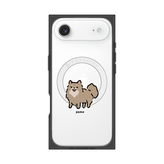 プレミアムスクエアケース with MagSafe［ オリジナル - CASEPLAYイヌ - pome ］