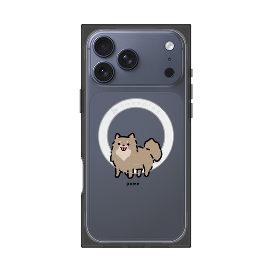 プレミアムスクエアケース with MagSafe［ オリジナル - CASEPLAYイヌ - pome ］