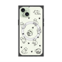プレミアムスクエアケース with MagSafe［ オリジナル - CASEPLAYネコ総柄 - black ］