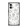 プレミアムスクエアケース with MagSafe［ オリジナル - CASEPLAYイヌ総柄 - black ］