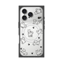 プレミアムスクエアケース with MagSafe［ オリジナル - CASEPLAYイヌ総柄 - black ］