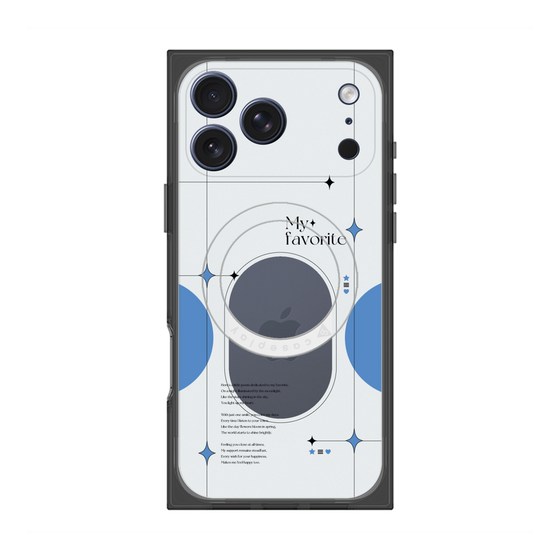 プレミアムスクエアケース with MagSafe［ オリジナル - チェキケース - ブルー ］