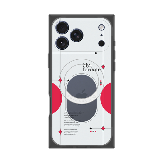 プレミアムスクエアケース with MagSafe［ オリジナル - チェキケース - レッド ］