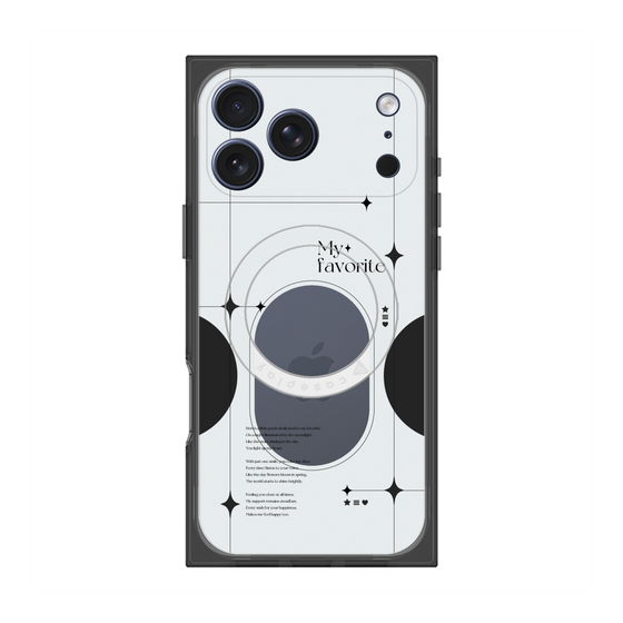プレミアムスクエアケース with MagSafe［ オリジナル - チェキケース - ブラック ］