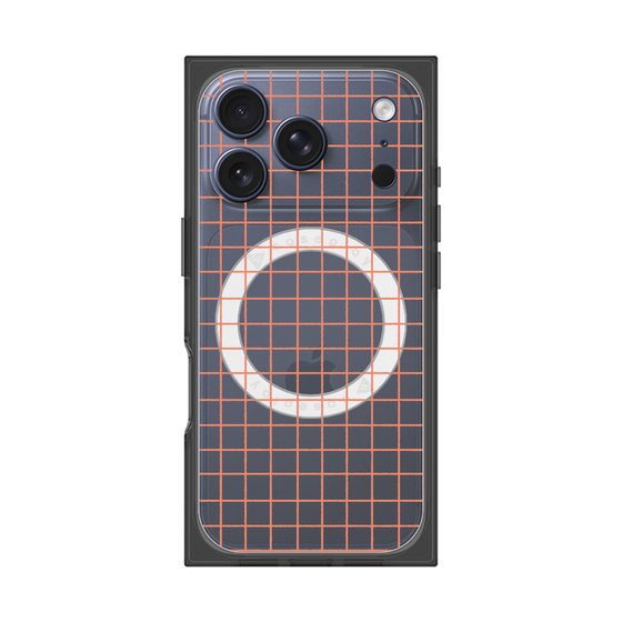 プレミアムスクエアケース with MagSafe［ オリジナル - 推し色チェック - オレンジ ］