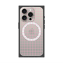 プレミアムスクエアケース with MagSafe［ オリジナル - 推し色チェック - ピンク ］