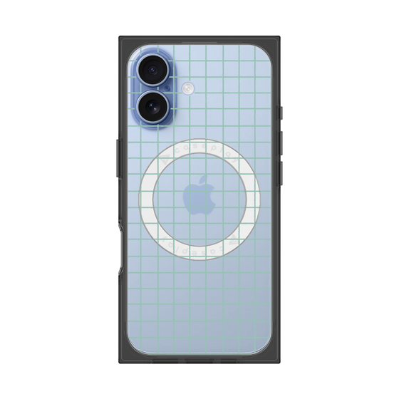 プレミアムスクエアケース with MagSafe［ オリジナル - 推し色チェック - グリーン ］