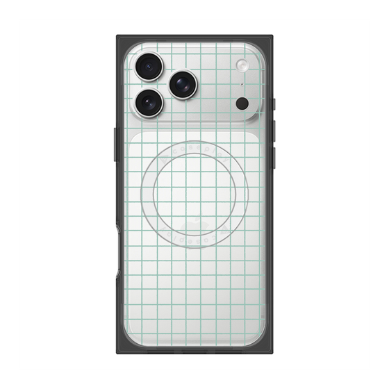 プレミアムスクエアケース with MagSafe［ オリジナル - 推し色チェック - グリーン ］
