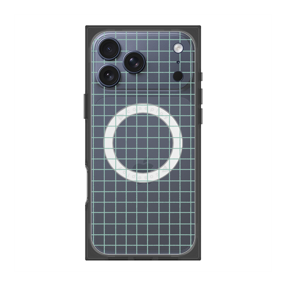 プレミアムスクエアケース with MagSafe［ オリジナル - 推し色チェック - グリーン ］