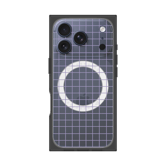 プレミアムスクエアケース with MagSafe［ オリジナル - 推し色チェック - パープル ］