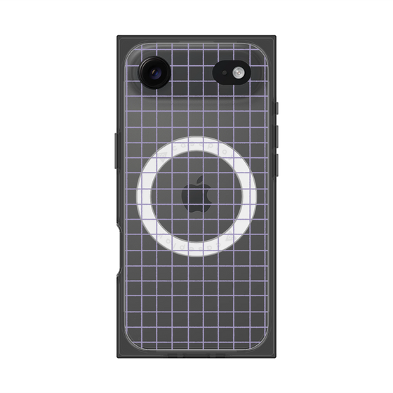 プレミアムスクエアケース with MagSafe［ オリジナル - 推し色チェック - パープル ］