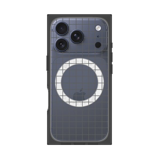 プレミアムスクエアケース with MagSafe［ オリジナル - 推し色チェック - ブラック ］