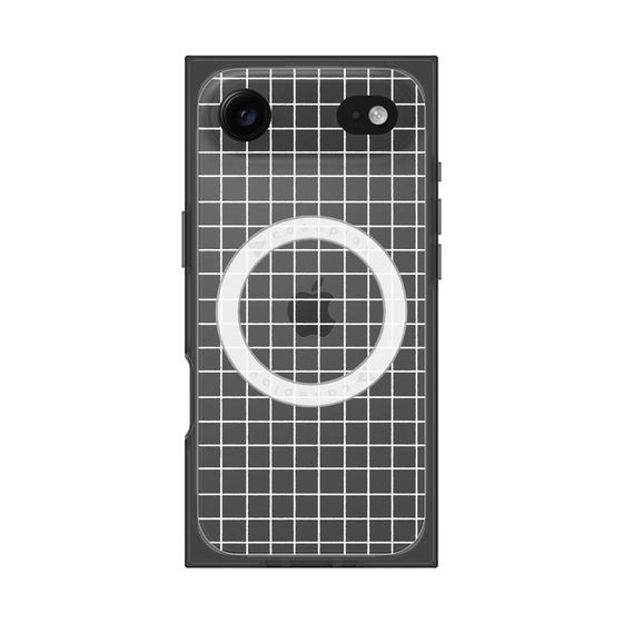 プレミアムスクエアケース with MagSafe［ オリジナル - 推し色チェック - ホワイト ］