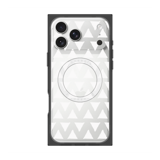 プレミアムスクエアケース with MagSafe［ オリジナル - 推し色三角 - ホワイト ］