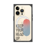 プレミアムスクエアケース with MagSafe［ オリジナル - ドットオーバーレイ - KEEP YOUR HEAD UP/A ］