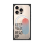 プレミアムスクエアケース with MagSafe［ オリジナル - ドットオーバーレイ - KEEP YOUR HEAD UP/A ］