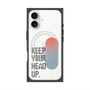 プレミアムスクエアケース with MagSafe［ オリジナル - ドットオーバーレイ - KEEP YOUR HEAD UP/A ］