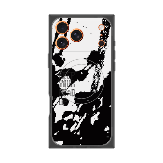 プレミアムスクエアケース with MagSafe［ オリジナル - ドットオーバーレイ - KEEP YOUR HEAD UP/C ］