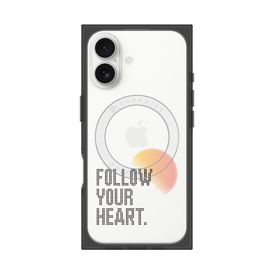 プレミアムスクエアケース with MagSafe［ オリジナル - ドットオーバーレイ - FOLLOW YOUR HEART/A ］