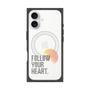 プレミアムスクエアケース with MagSafe［ オリジナル - ドットオーバーレイ - FOLLOW YOUR HEART/A ］