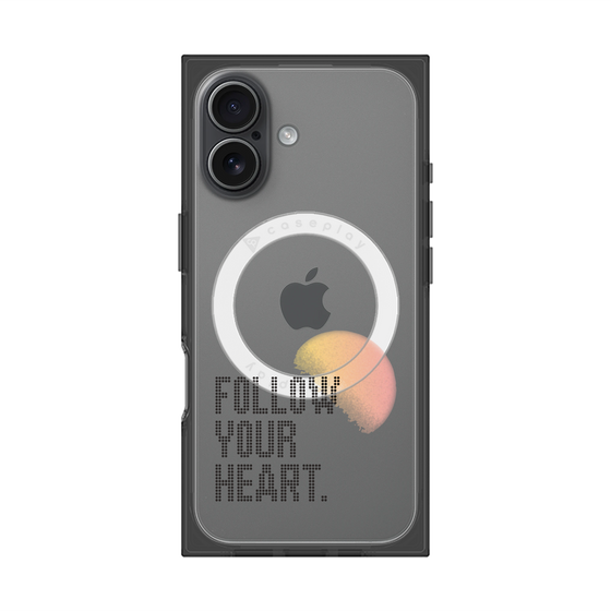 プレミアムスクエアケース with MagSafe［ オリジナル - ドットオーバーレイ - FOLLOW YOUR HEART/A ］