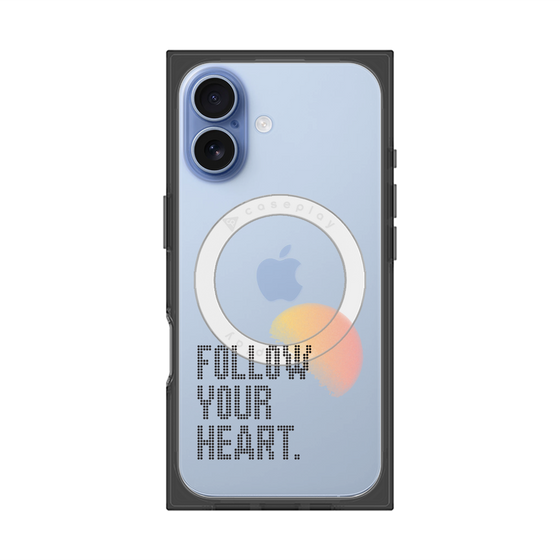 プレミアムスクエアケース with MagSafe［ オリジナル - ドットオーバーレイ - FOLLOW YOUR HEART/A ］