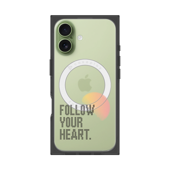 プレミアムスクエアケース with MagSafe［ オリジナル - ドットオーバーレイ - FOLLOW YOUR HEART/A ］