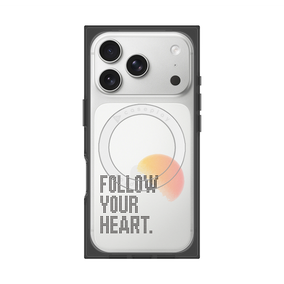 プレミアムスクエアケース with MagSafe［ オリジナル - ドットオーバーレイ - FOLLOW YOUR HEART/A ］