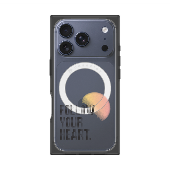 プレミアムスクエアケース with MagSafe［ オリジナル - ドットオーバーレイ - FOLLOW YOUR HEART/A ］