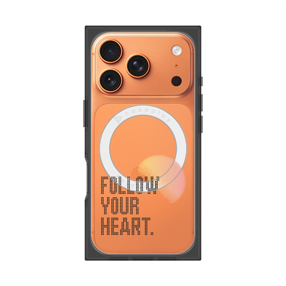 プレミアムスクエアケース with MagSafe［ オリジナル - ドットオーバーレイ - FOLLOW YOUR HEART/A ］