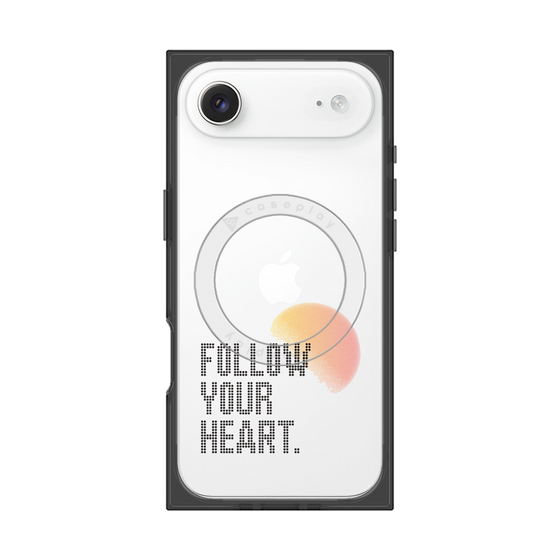 プレミアムスクエアケース with MagSafe［ オリジナル - ドットオーバーレイ - FOLLOW YOUR HEART/A ］
