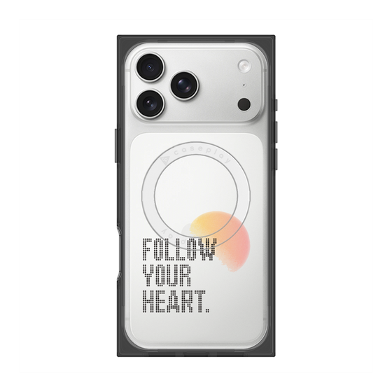 プレミアムスクエアケース with MagSafe［ オリジナル - ドットオーバーレイ - FOLLOW YOUR HEART/A ］