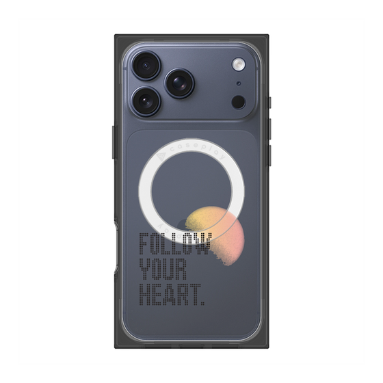 プレミアムスクエアケース with MagSafe［ オリジナル - ドットオーバーレイ - FOLLOW YOUR HEART/A ］
