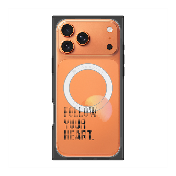 プレミアムスクエアケース with MagSafe［ オリジナル - ドットオーバーレイ - FOLLOW YOUR HEART/A ］