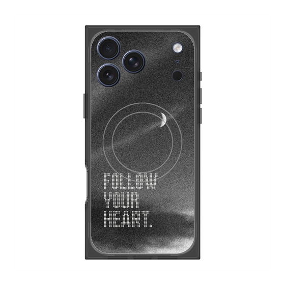 プレミアムスクエアケース with MagSafe［ オリジナル - ドットオーバーレイ - FOLLOW YOUR HEART/B ］