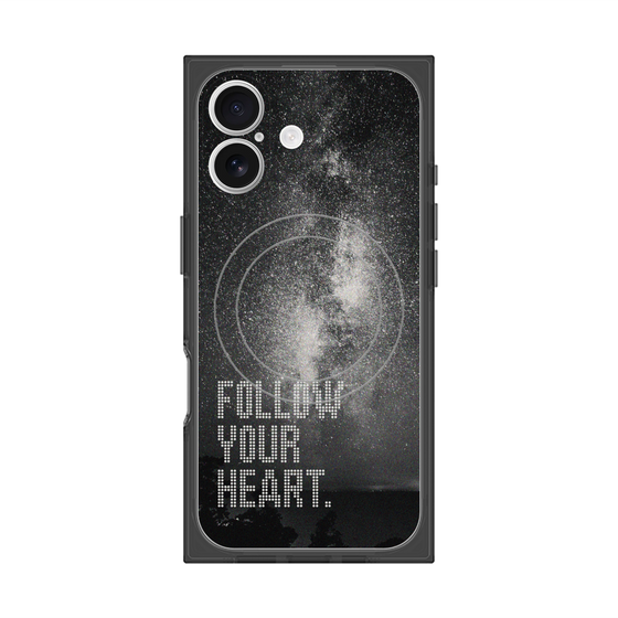 プレミアムスクエアケース with MagSafe［ オリジナル - ドットオーバーレイ - FOLLOW YOUR HEART/C ］