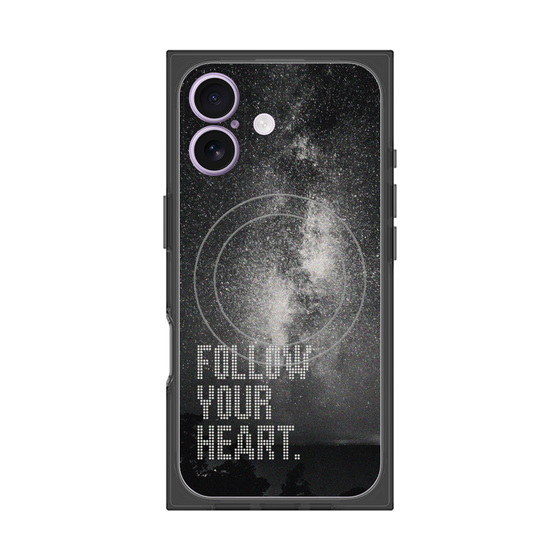 プレミアムスクエアケース with MagSafe［ オリジナル - ドットオーバーレイ - FOLLOW YOUR HEART/C ］