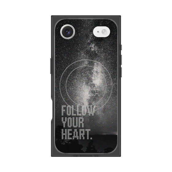 プレミアムスクエアケース with MagSafe［ オリジナル - ドットオーバーレイ - FOLLOW YOUR HEART/C ］