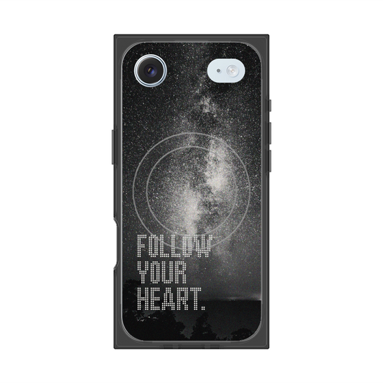 プレミアムスクエアケース with MagSafe［ オリジナル - ドットオーバーレイ - FOLLOW YOUR HEART/C ］