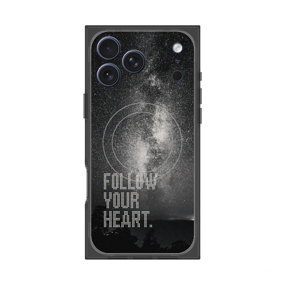 プレミアムスクエアケース with MagSafe［ オリジナル - ドットオーバーレイ - FOLLOW YOUR HEART/C ］