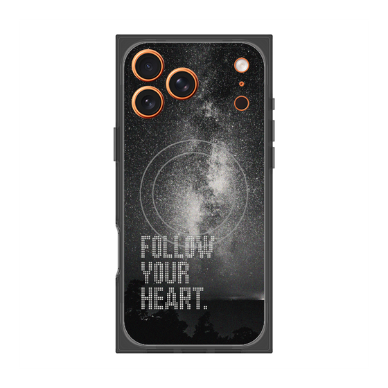 プレミアムスクエアケース with MagSafe［ オリジナル - ドットオーバーレイ - FOLLOW YOUR HEART/C ］