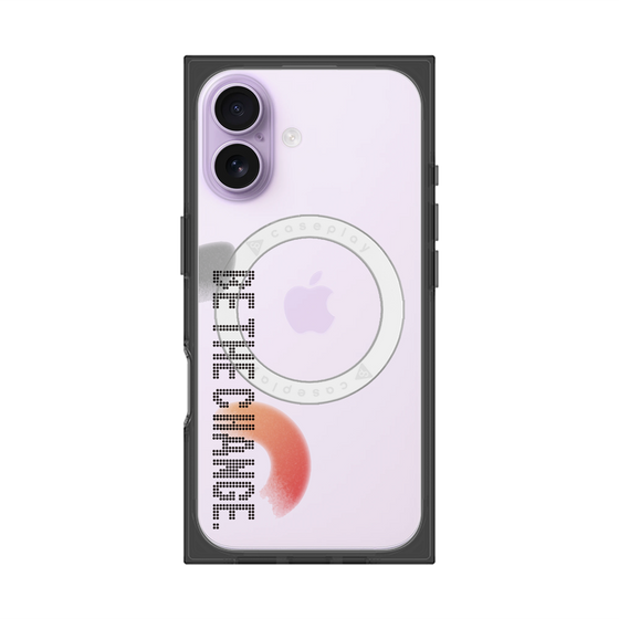 プレミアムスクエアケース with MagSafe［ オリジナル - ドットオーバーレイ - BE THE CHANGE/A ］
